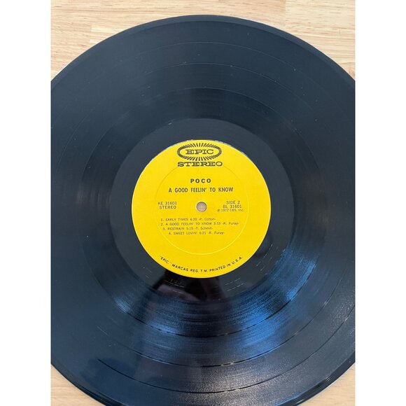 Poco "A Good Feelin To Know" 1972 Vinyl LP Album Epic Records KE 31601 Stereo - Picture 7 of 7